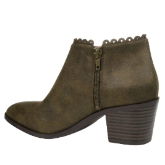 JOURNEE COLLECTION Tessa Cutout Bootie in Faux Leather, Olive, Size: 9M, NWT** - Picture 4 of 4